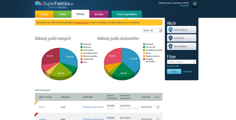 Superfaktúra application